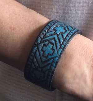 Native American Blue Cuff Bracelet