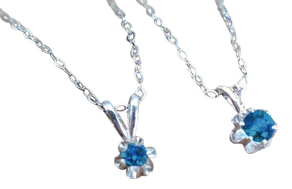 Montana Sapphire Necklace, Sterling or Gold Buttercup Pendant