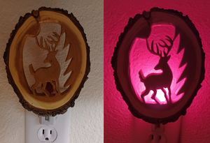 Buck Deer Wooden Night Light