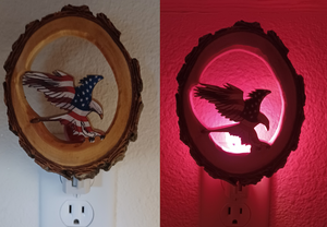 American Eagle Wooden Night Light