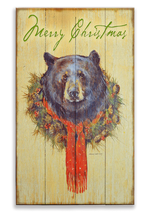 Bear in Wreath Wall Art