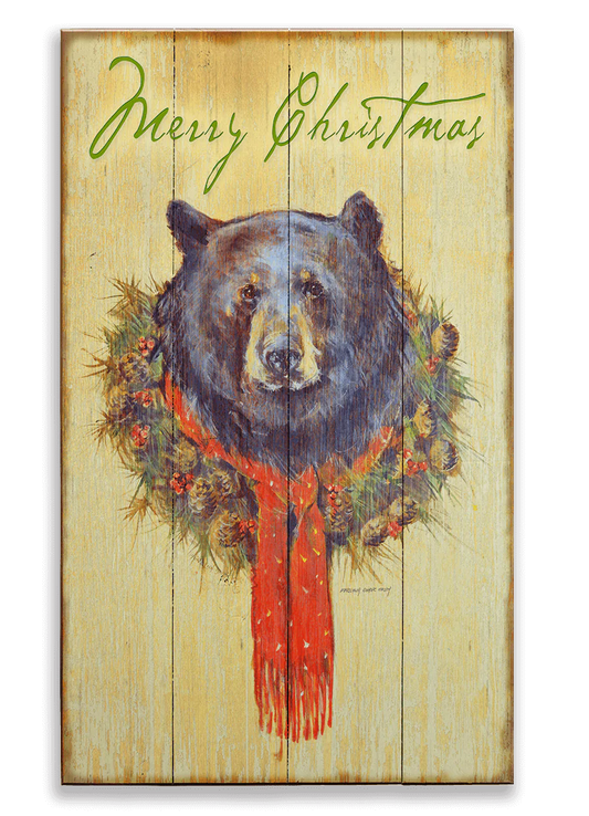 Bear in Wreath Wall Art