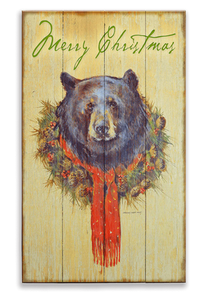 Bear in Wreath Wall Art