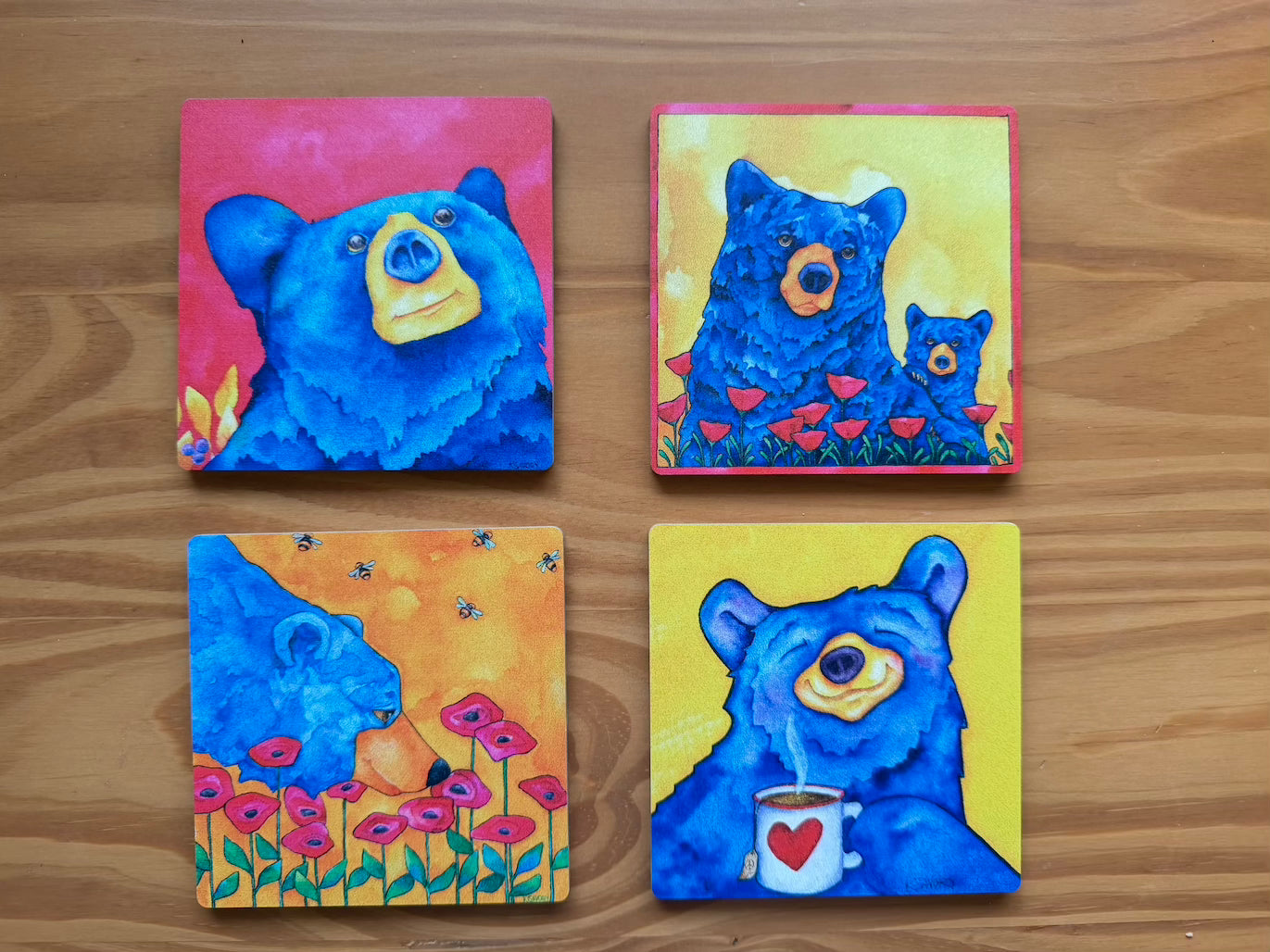 Beary Happy Coaster Set