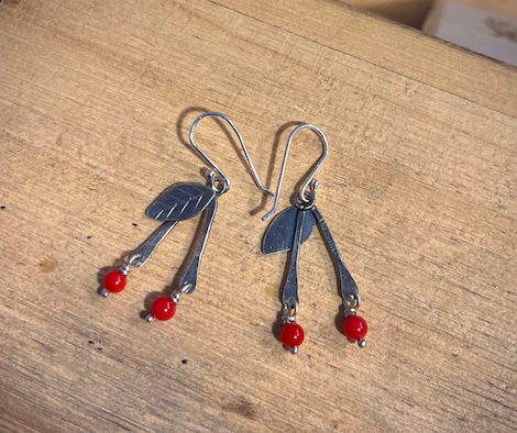 Flathead Cherry Dangle Earrings