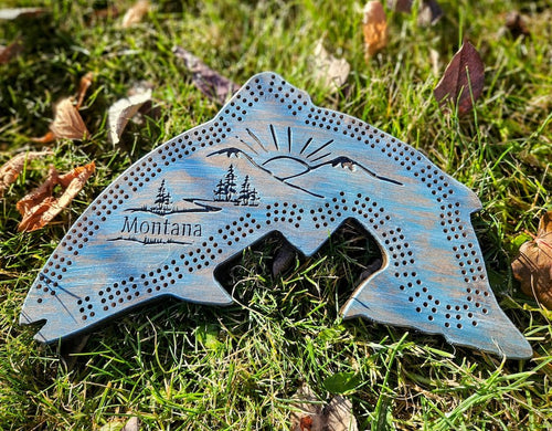 Fish Montana Cribbage Board
