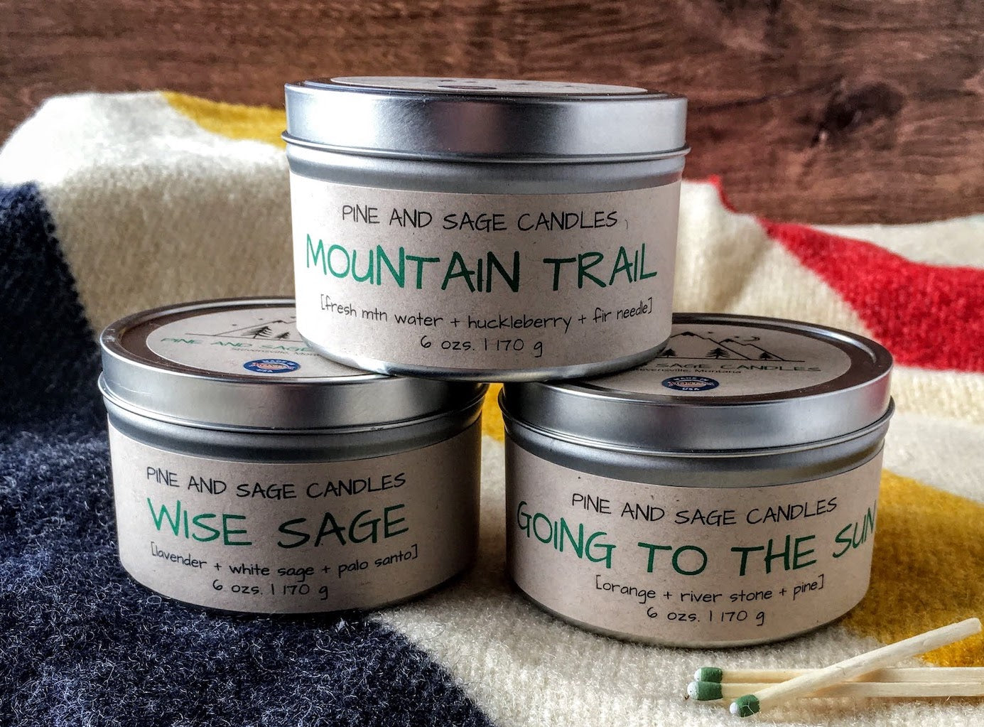 Glacier Park Candle Set by Montana Pine & Sage