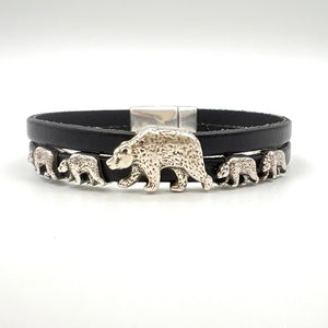 Grizzly 399 & her quad Leather Bracelet - Limited edition