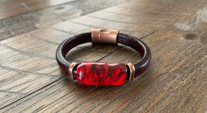 Ruby River Leather Bracelet