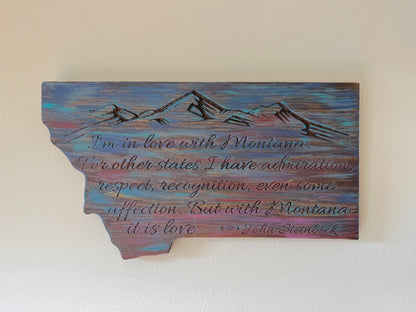 Montana Steinbeck Quote - Sunset Color (Made to order)