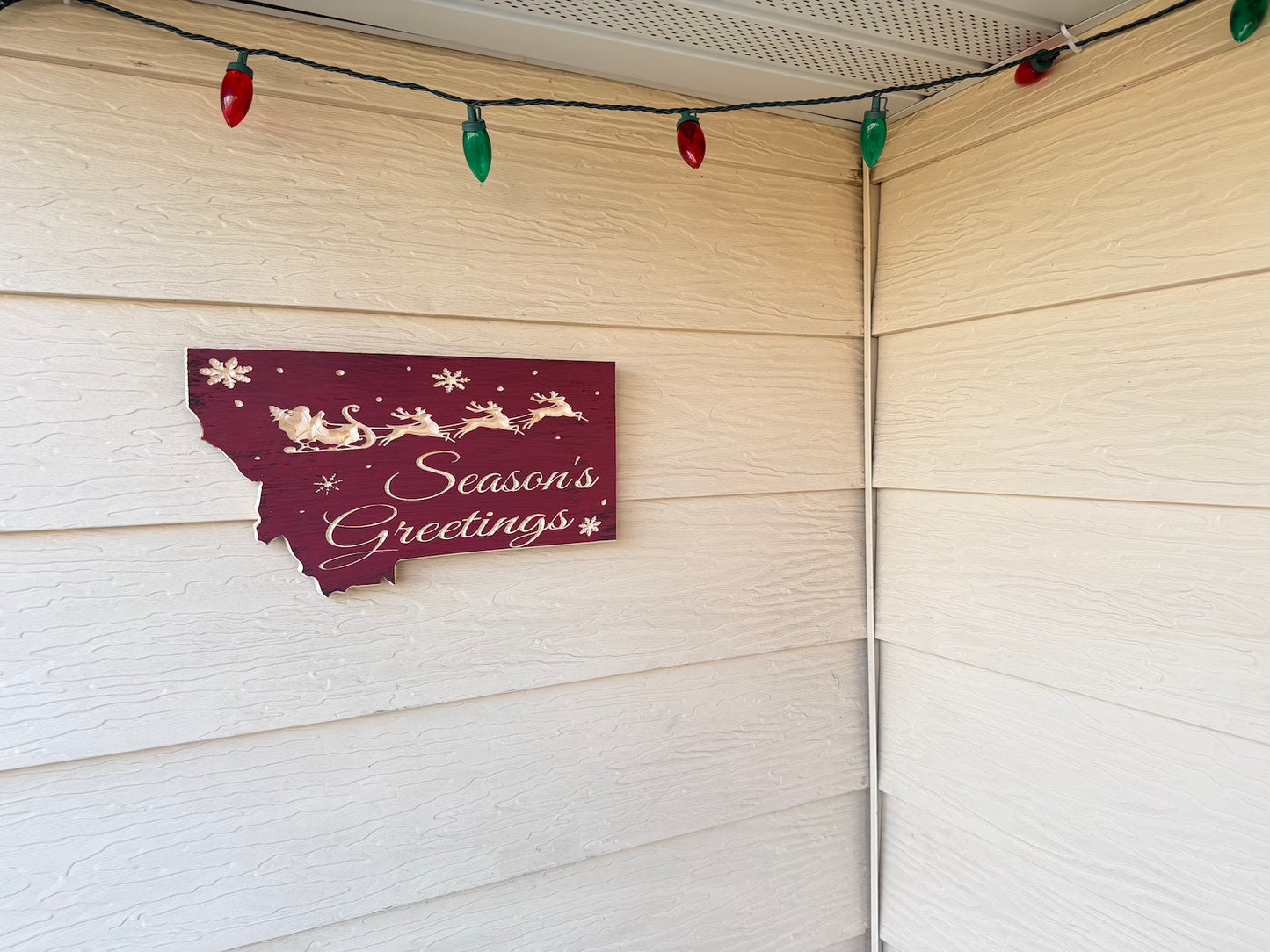 Montana Santa's Sleigh Sign - ready to ship