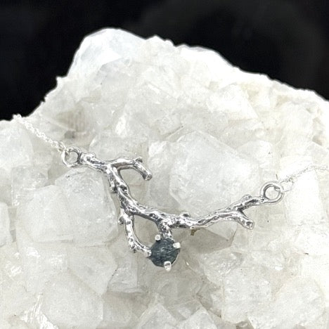 Uncut Montana Sapphire Branch Necklace