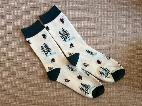 Skiing bears socks - unisex