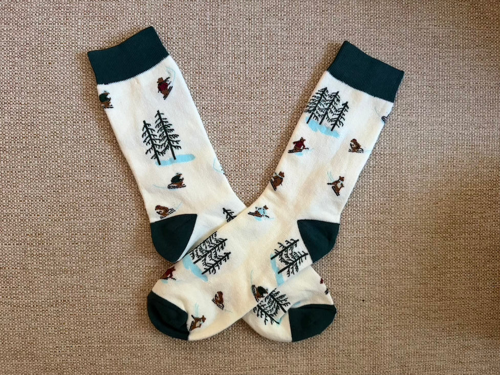 Skiing bears socks - unisex