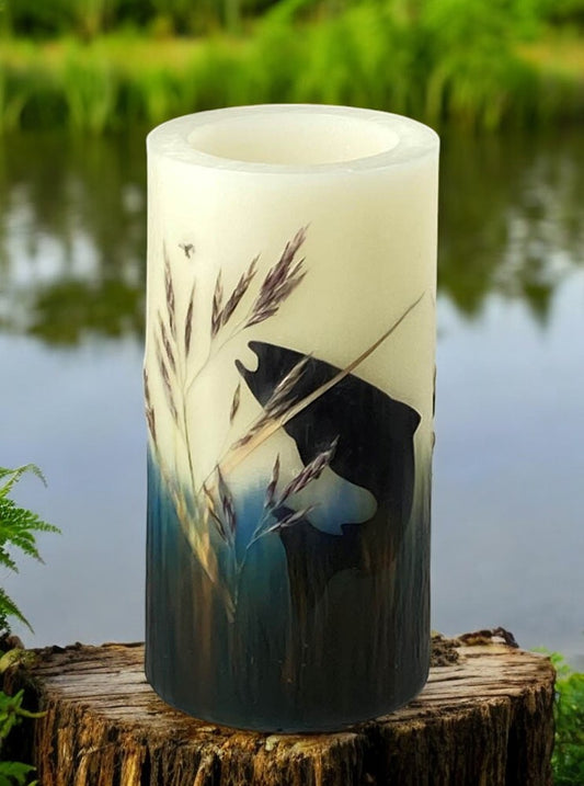 Happy Trout Flameless Candle with Timer