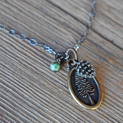 Timberline Tree Charm Necklace