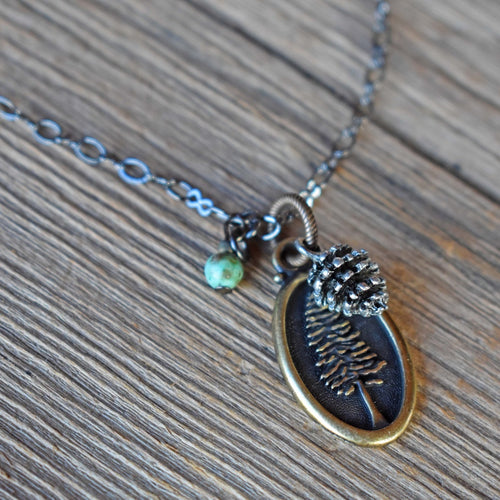 Timberline Tree Charm Necklace