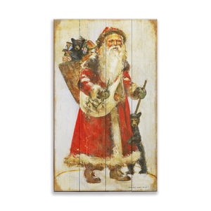 Saint Nicholas and The Cubs - Wood & Metal Wall Art