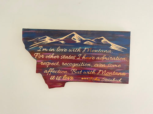 Montana Steinbeck Quote - Sunset Color (Made to order)