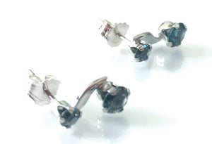 Montana Sapphire Earrings, S shape earrings