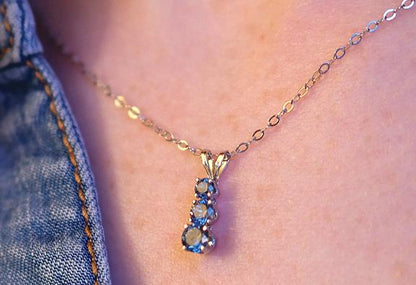 Montana Sapphire Necklace, Montana Sapphire Pendant