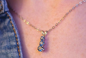 Montana Sapphire Necklace, Montana Sapphire Pendant