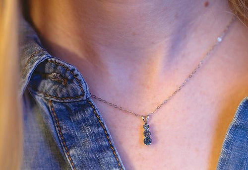 Montana Sapphire Necklace, Montana Sapphire Pendant