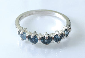 Montana Sapphire Ring, Five Stud 