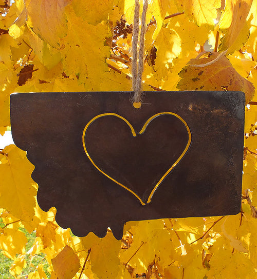 Rustic Montana Heart Ornament