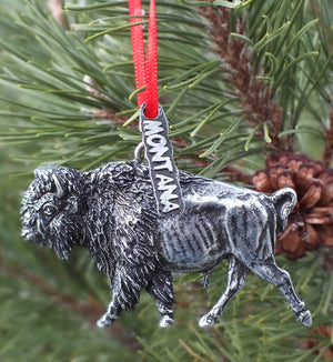 Montana Bison Christmas Ornament