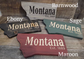 Montana 1889 Wood Sign