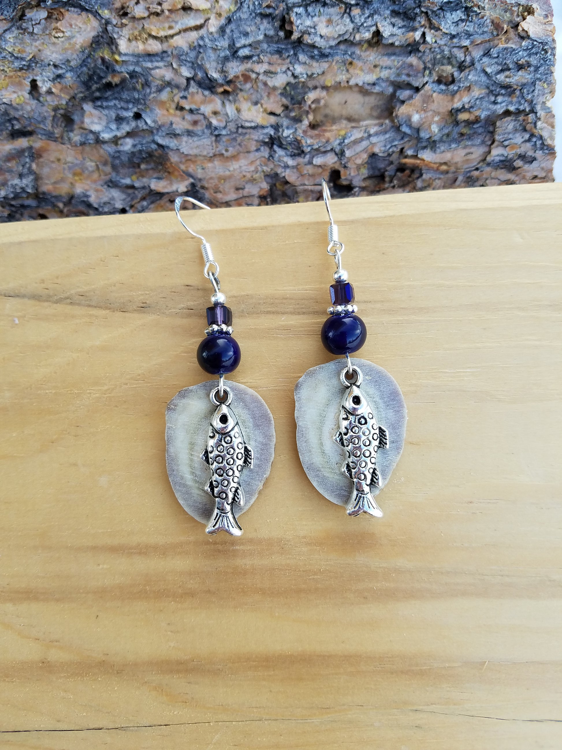 Antler & Fish Dangle EArrings - Montana Earrings