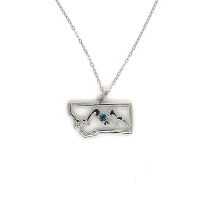 Montana Sapphire Mountain Pendant