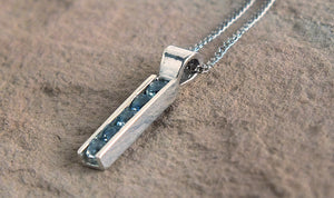 Montana Sapphire Necklace, Five Stone Sterling Pendant
