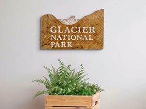 Glacier National Park 3D Mountain Salvage Sign