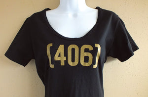 406 Women's Black Montana T Shirt 
