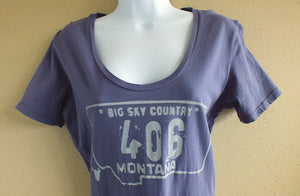 406 Womens's Purple Montana T Shirt 