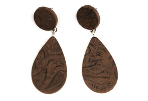 Tooled Teardrop Earrings