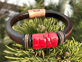 Ruby River Leather Bracelet