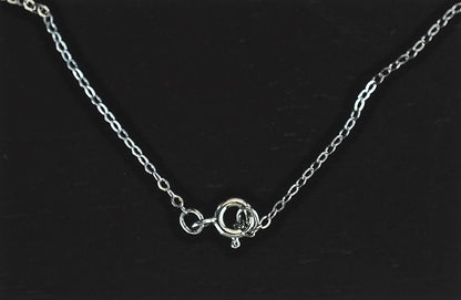 Montana Sapphire Necklace, Silver Cross Pendant