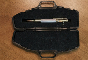 30 Cal. Bullet Pen, Deer Antler Inlay in Rifle Case