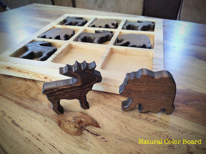Bear & Moose Tic Tac Toe