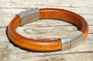 Grizzly Leather Bracelet, Brown