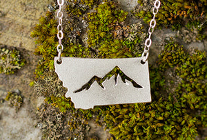 Montana Mountain Silhouette Necklace