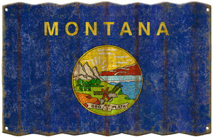 Montana Flag Metal Sign 