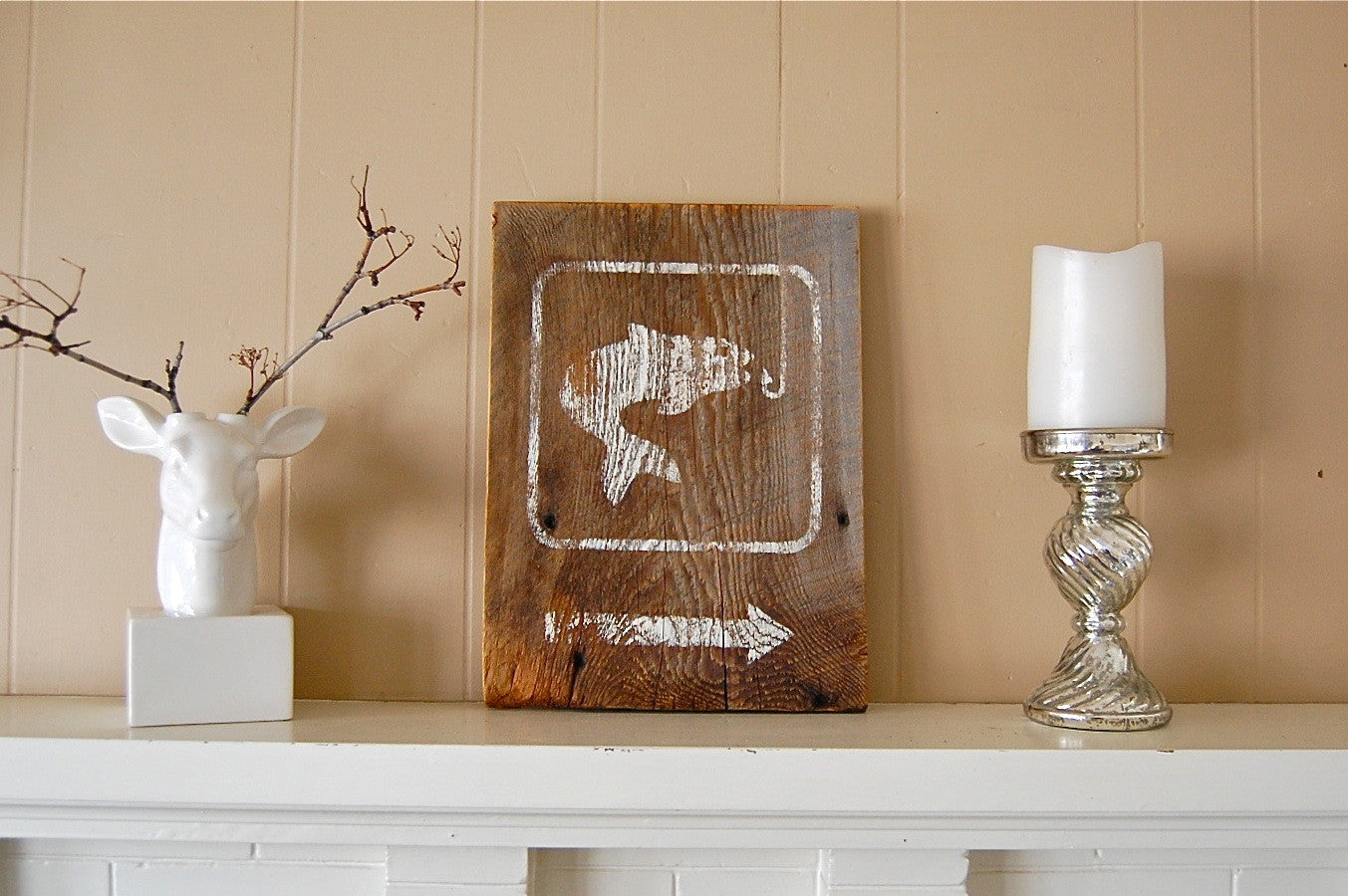 Fishing Hole Barnwood Sign