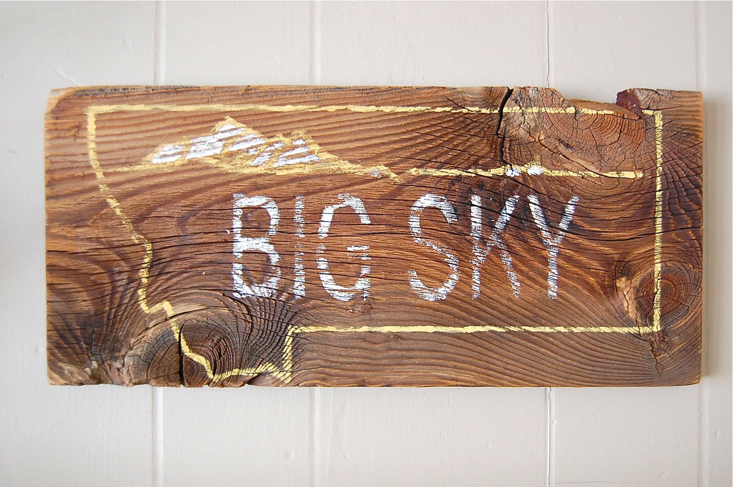 Big Sky Rustic Barnwood Montana Sign 