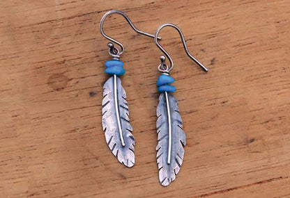 Sterling Feather Montana earrings