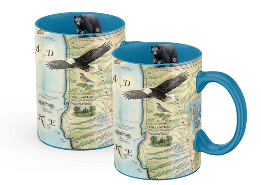 Flathead Map Ceramic Mugs
