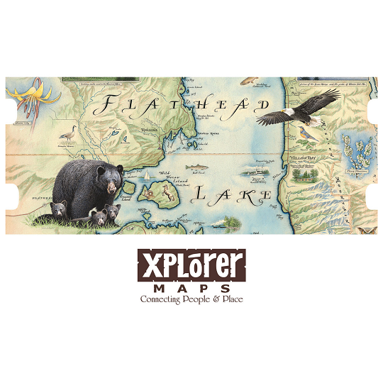 Flathead Map Ceramic Mugs
